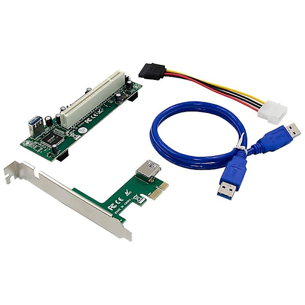 PCI-Express - PCI-sovitinkortti PCIe - Pci-paikka laajennuskortti 4-napaisella SATA-virtajohdon liittimellä PC:lle