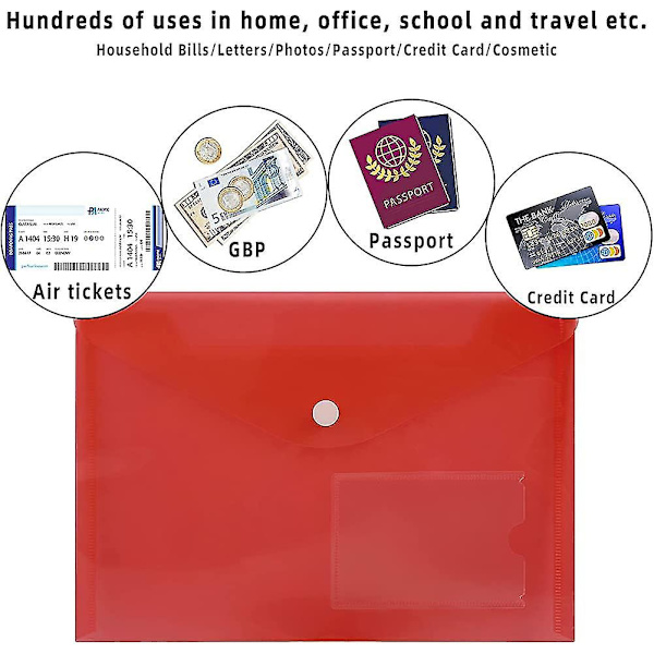 Almi A5 Plastfickar (36 st) - A5 Plastmapp Dokumentmapp Pappersfickar Present