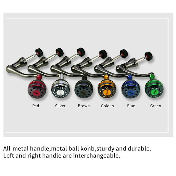 Sammenleggbar helmetall vippearm Power Knob Håndtak for Spinning Fiskehjul Ny