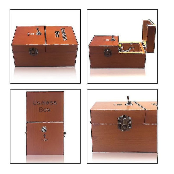 Useless Box - Selvlukkende boks i en træopbevaringskasse
