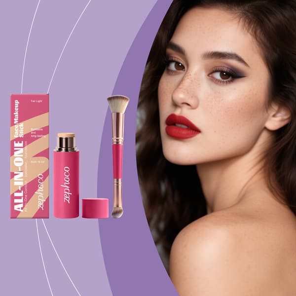 5g/æske Zephoco Multifunktionel Makeup Stick Sæt (Lys Elfenbenshvid)