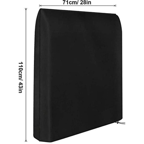 Fällbart Solstolsöverdrag - Fällbart Solstolsöverdrag, Vattentätt Fällbart Solstolsöverdrag, (Storlek: 71 Cm Lx34 Cm Bx110 Cm H Svart)