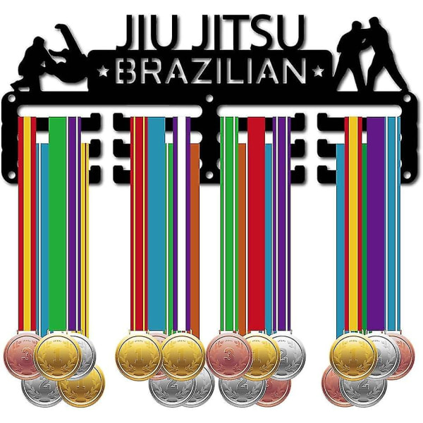 1sett Jiu Jitsu brasiliansk medaljeholder Medaljehenger Displaystativ Sport Metal Hanging Awards Jern Small Mount Decor