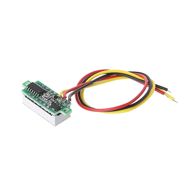 Mini 0,28\" LED-display 3-linjers DC 0-100V Voltmeter Digital Gauge Spänningsmätare