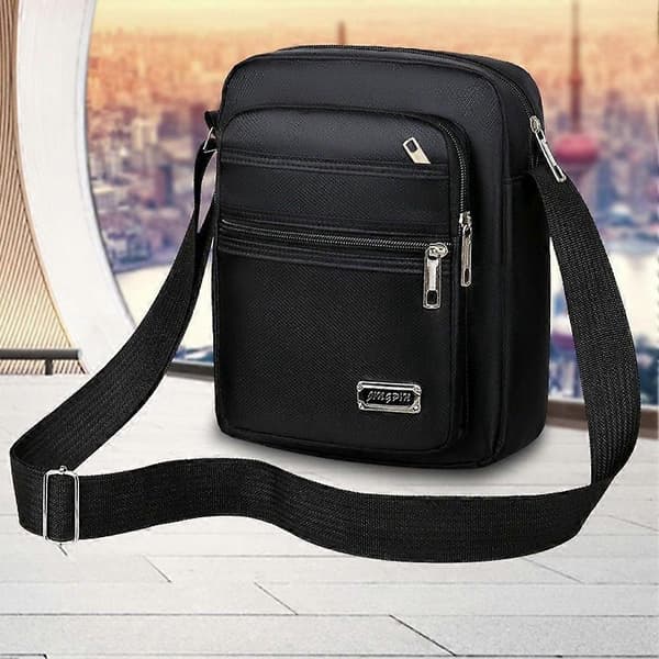Skulderveske messenger bag nylonstoff A