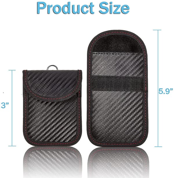 Faraday Nyckelbricka Skydd - 2-pack Mini Stöldskyddspåse Nyckelbricka