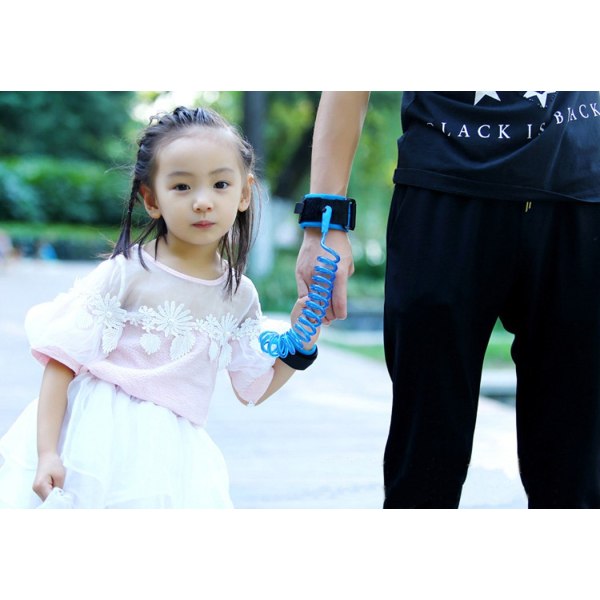 Baby-barn Anti-tabt sikkerhedshåndledsstrop med reb snor Småbarn Walking Hand strop (2,5 m blå)