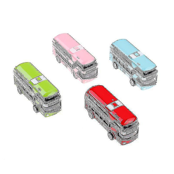 Kid Metal Diecast Cars Toys Pull Back 1:43 Double Decker London Bus Toy Gift Yuanxi From Suguomei