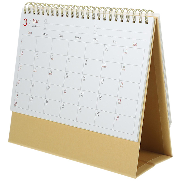 Husbordsbordskalender Dekorativ Bordskalender Snygg Stående Bordskalender