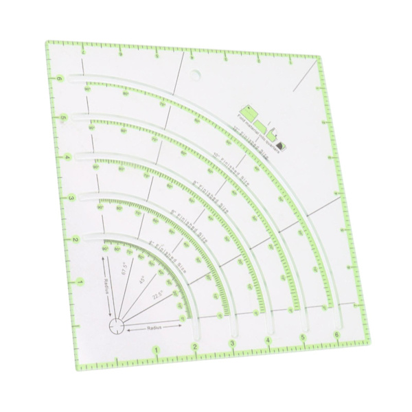 Akryl Quilting Ruler 8 Tommer Klar Multifunksjonell Buer Vifter Sirkel Kutter for Patchwork Sy Håndverk Verktøy