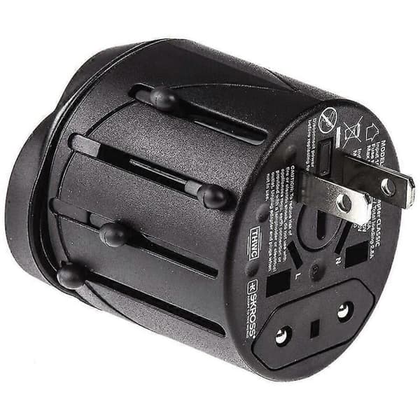 Universal reiseadapter med EU + AU + UK + US-plugger