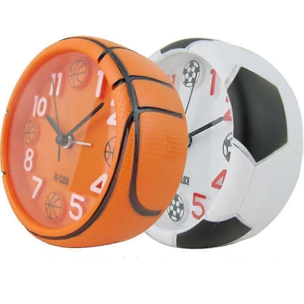 Sportväckarklocka Kreativ 3d Basketboll Fotboll Sportlarm Stereo Digital Klocka