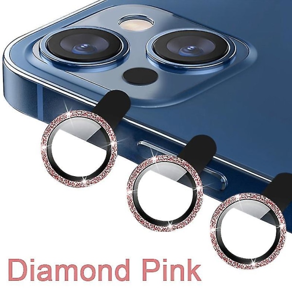 Objektiv til Iphone 14 13 Pro Max 12 11 Kameralinsebeskytter Glassfilm Metallringdeksel