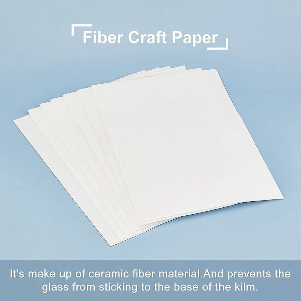 20pcs 11.6x8.2 Inch Ceramic Fiber Rectangle Paper White Microwave Kiln Paper For Diy Fusing Glass J