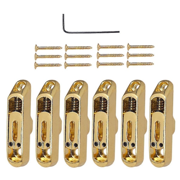 6 stk individuelle bro-sadler hale-sett for elektrisk gitar deler svart