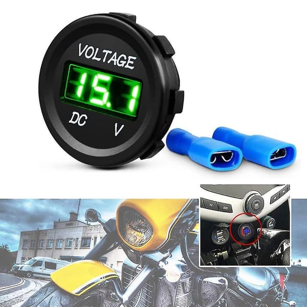DC 12V LED Panel Digital Voltmeter Display Voltmeter Til Båd Marine Køretøj Motorcykel Lastbil A