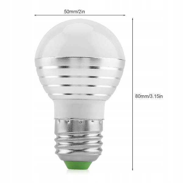 3w E27-kanta Rgbw Led 16 Monivärinen Vaihtava Lamppu Kaukosäätimellä Uusi