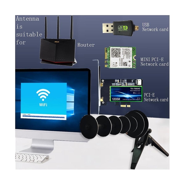 12 dBi 2,4 GHz Wi-Fi-signaalin vastaanotto- tai lähetysantenni suuntautuvalle antennille tietokoneen langattomaan verkkoadapterille U