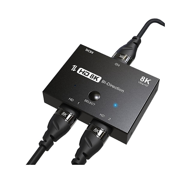 8K 2 Indgang 1 Udgang 1 Indgang 2 Udgang HD Konverter Computer Projektion Til TV Adapter Til Multi-enheds Forbindelses Skift