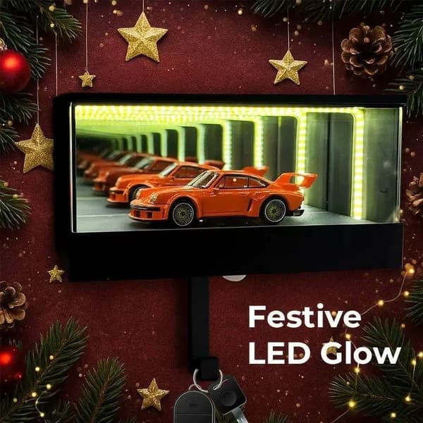 Infinitys Garage Nyckelring 3D Väggmonterad Spegel LED-ljus Displaybox