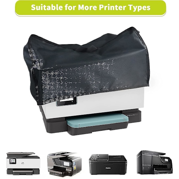 Printer Støvcover Til Hp/epson/canon/brother Trådløse Printere, 45*45*30cm Universal Case Beskytter Til Printere, 600d Vandtæt Sort Printer Cover