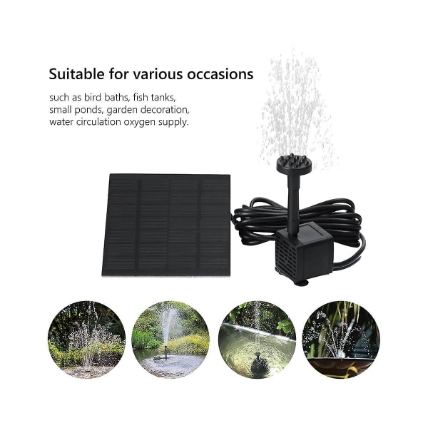 Solar Water Pump Solar Panel Fountain Pump Pool Pond Garden Water Sprinkler Sprayer For Bird Bath/p