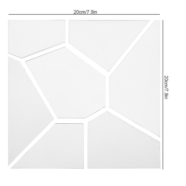 DIY Geometrisk Vægsticker Spejl til Soveværelse og Stue Dekoration