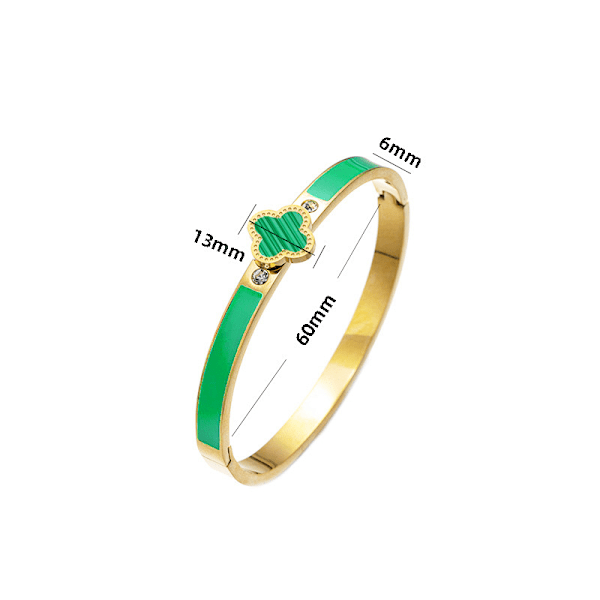 Armband i titanstål, rostfritt stål bleknar inte, tjejers avancerade nya fyrklöver, flera färgalternativ