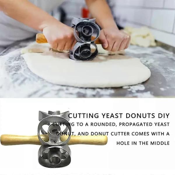 Donutform, Donututskjærere, Donutformer til baking, 6-hulls form i rustfritt stål