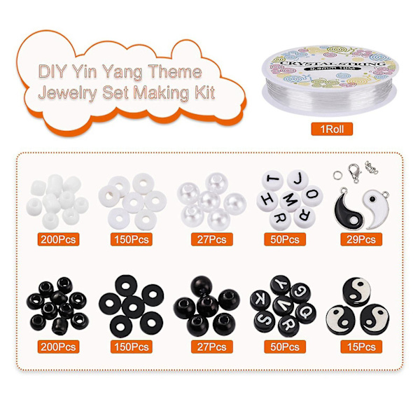 Tai For Chi  Pärlor Yin Yang Pärlor För Smyckestillverkning  Lerpärlor Halsband