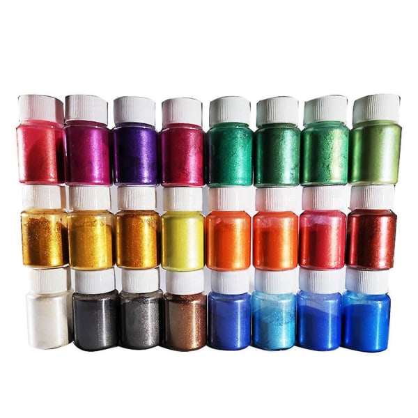 Pearl Powder Pigment 24 färger Multipurpose DIy Arts and Crafts Additiv