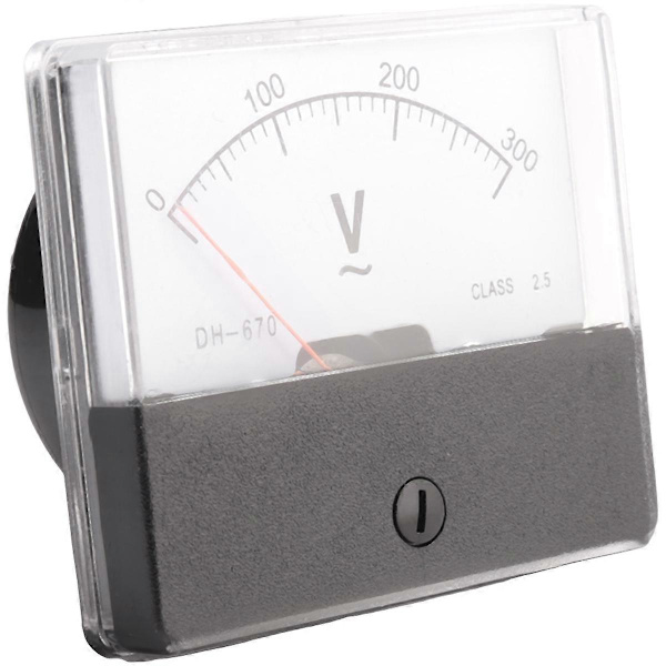 Rektangulær AC 0-300V Måler Analog Spændingspanel Voltmeter DH670