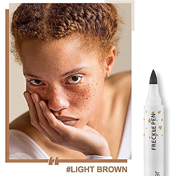 Freckle Pen 2 st Naturlig naturtrogen Freckle Makeup Penna Magic Freckle Color Vattentät Långvarig