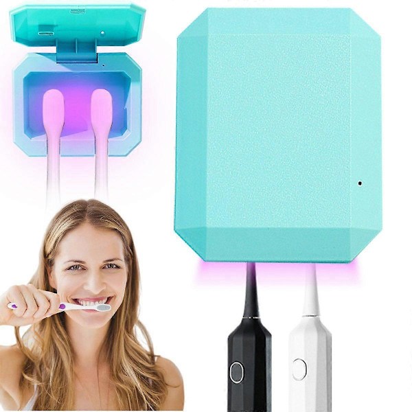 Elektrisk tandborststerilisator med UV-sterilisering, portabel och kompakt design för hygien.