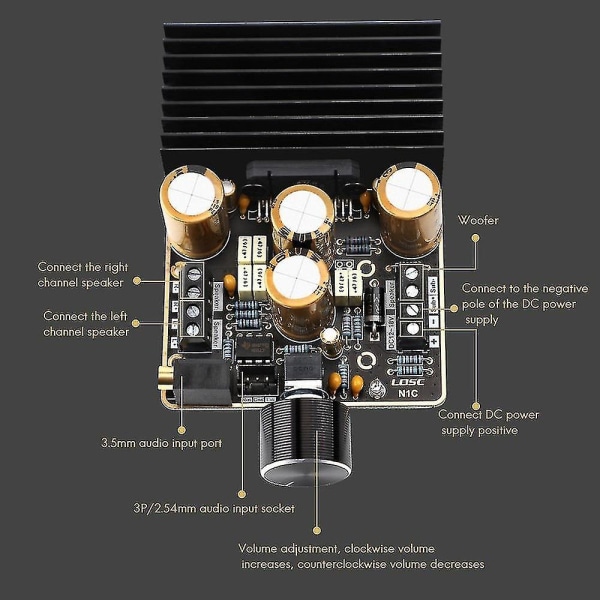 Tda78502.1Channel Power Amplifier Board2x80wCar Class Diy High Power120wBass Audio Power Amp
