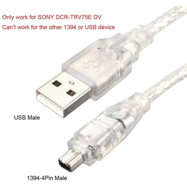Ny 1,5 m iLink 4-bens IEEE 1394 USB til Firewire Adapterkabel