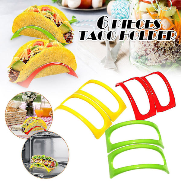 6 st Tacohållare, Plast Tacoskalhållare