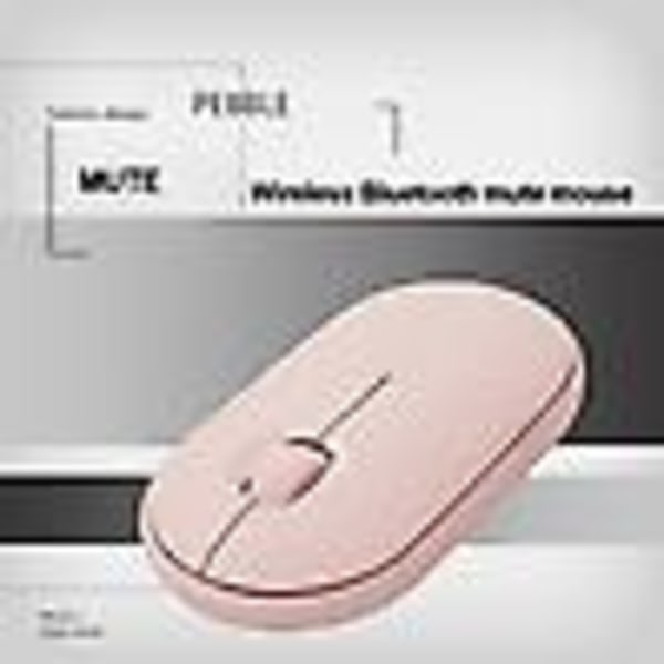 Komfortabel følelse Pebble Silent Mouse M350 Bluetooth Dual-mode trådløs mus stilfuld, let og sød multi-link kontormus Brown Bear White