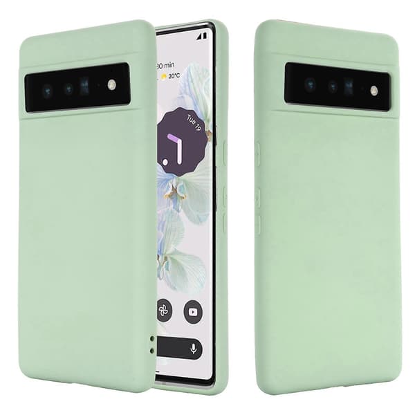 For Google Pixel 7 Pro Renfarget Flytende Silikon Støtsikkert Telefondeksel
