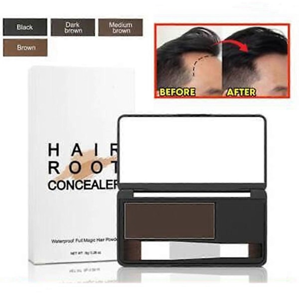 Waterproof Hair Shadow Powder HAIR ROOT TOUCH UP - Hide hair loss, Receding Hairline, Thinning hair Bald Spots