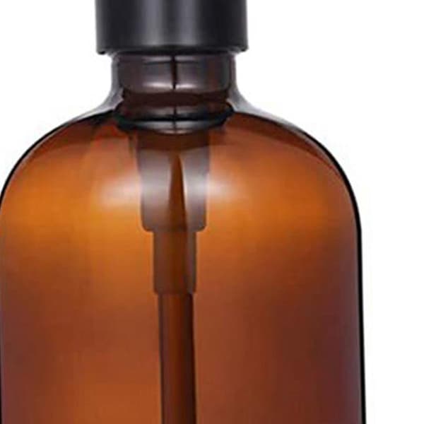 Glas 18 Oz Håndglasflaske Rustfrit Stål Tryktype Dispenserflaske Sæbe Dispenser