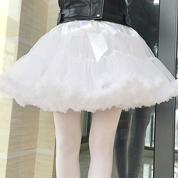 Dhrs Dam Elastisk Midja Chiffon Petticoat Puffy Tutu Tulle Kjolar Prinsessa Ballet Dans Petti