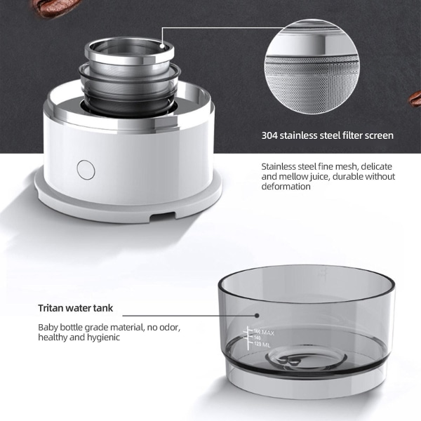 2023 ny het mini handbryggning kaffemaskin utomhus rostfritt stål manuell dropptyp köksutrustning med återanvändbart filter
