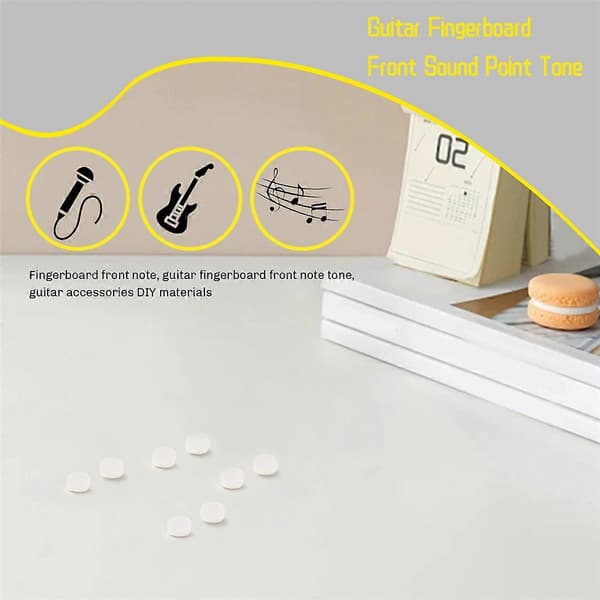 100 st Gitarr Greppbräda Inlägg Hals Sida Punkt Självlysande Material Dia 6mm