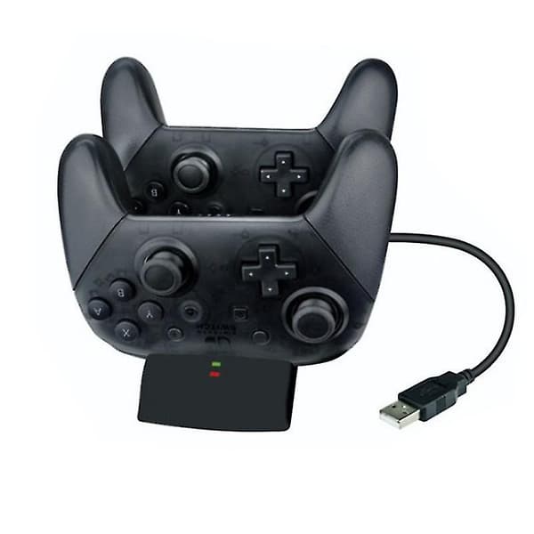 Dual USB -latausasema teline Switch Pro -ohjaimille