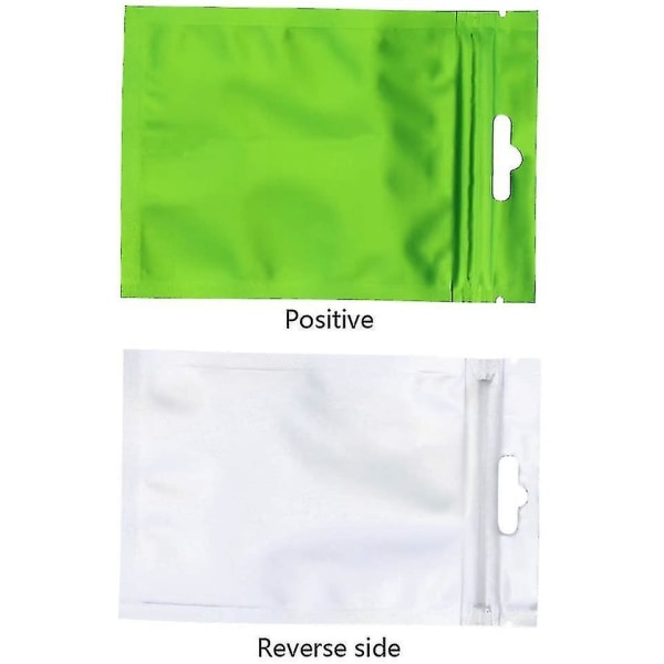 100 stk. Farvede Zip Lockposer 4 Farver Genlukkelige Lugtsikre Poser Ziplockposer