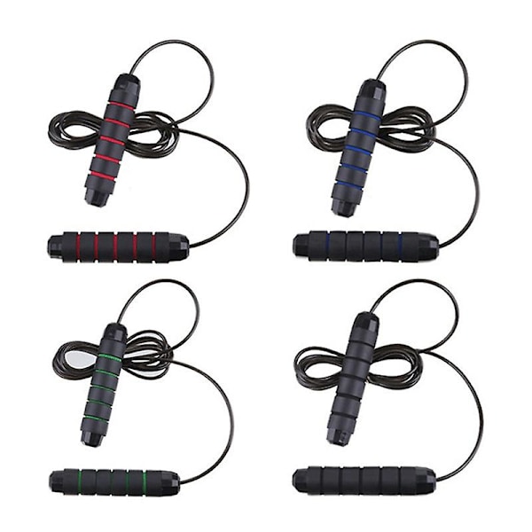 Hoppestøtter for Fitness - Hoperem for Trening, Vektreduksjon, Kaloriforbrenning, Innendørs Fitness, Treningssenter - Tangle Free Ball Bearing Speed Rope Med Minne