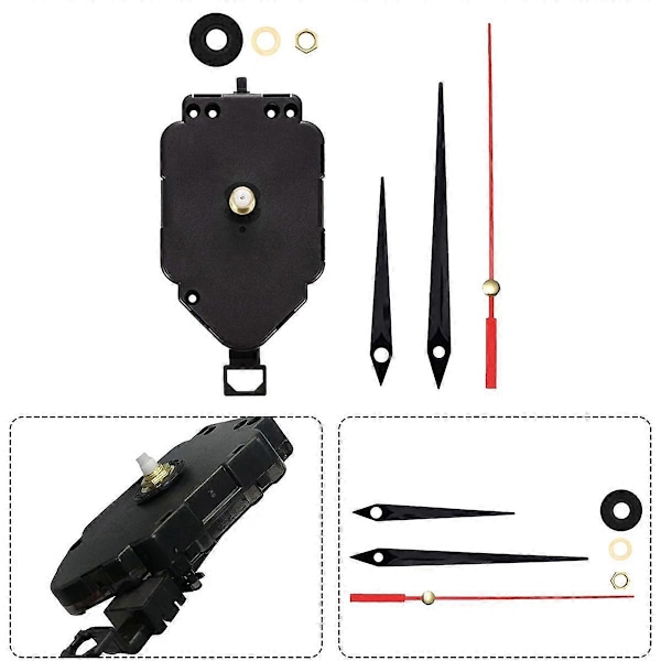 2 Set DIY Klockurverk Kit Oscillerande Urverk med Visare Quartz Klocka Reparationsdelar Ersättningsdelar E