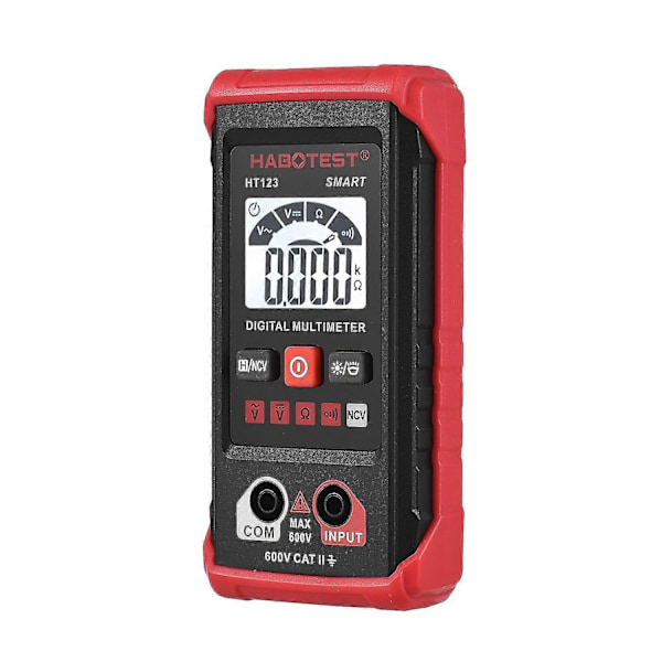 HABOTEST HT123 Digital Multimeter Auto Range 2.000 Tællinger True RMS Måling med LCD Baggrundsbelysning