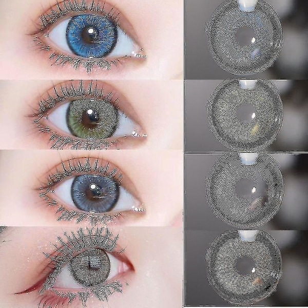 2 stk farvede linser 1 par naturlig øjenfarve linse kontaktlinser til øjenkontakt Årlig farve Conta